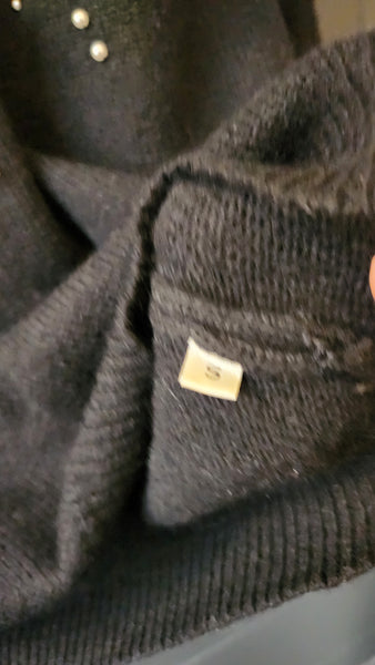 Vintage Marisa Christina Wool Blend Black Sweater