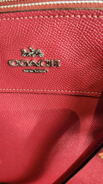 Coach Mini Red Burgandy Brook Carryall Satchel