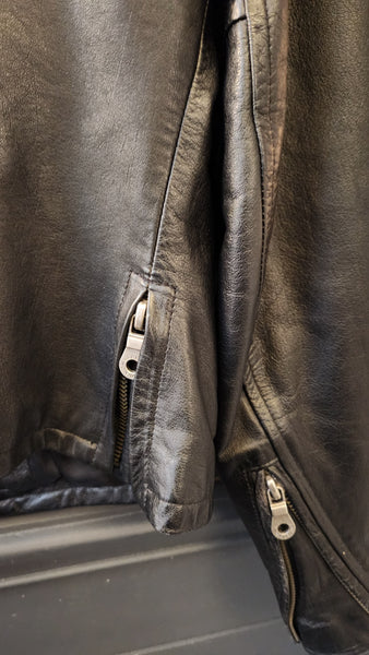Harley Davidson Black Leather Motorcycle Jacket