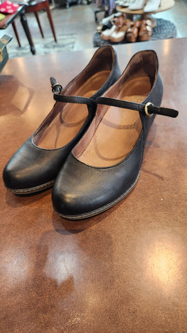 Dansko Black Leather Mary Jane Shoes