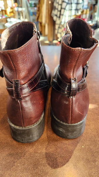 Brighton Brown Leather Ankle Boots