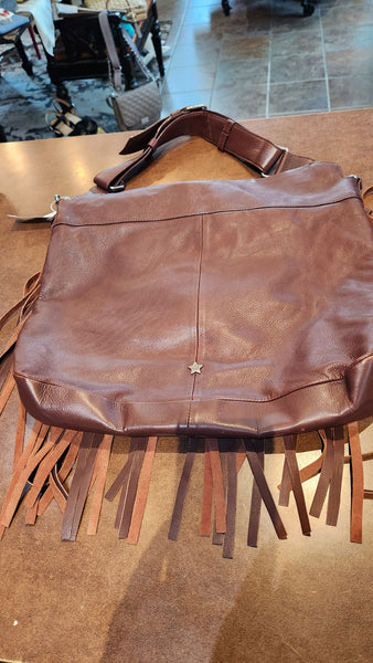 ASH Brown Fringe Leather Purse