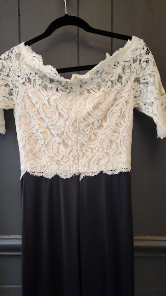 MacDuggal Ivory Lace Bodice Gown