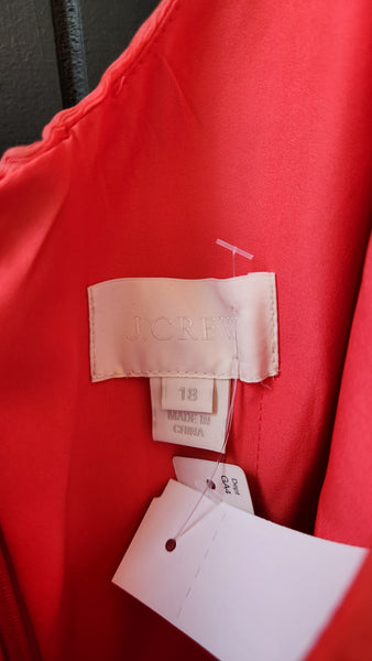 J Crew Coral Faux Wrap Dress