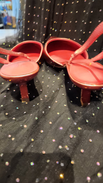 OPEN EDIT Cammie Slingback Pump In Red Salsa Metallic