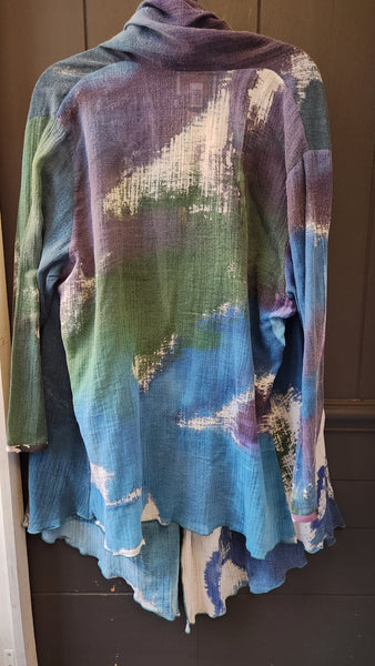 Sucesos Handpainted Gauze Kimono