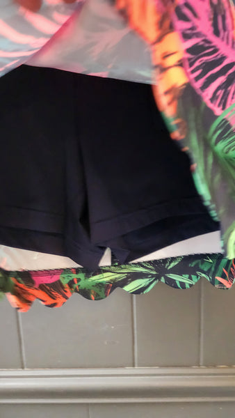Lady Hagen Multicolored Tropical Print Skort