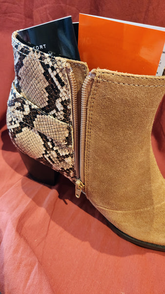 Vionic Naomi Snake Ankle Boots