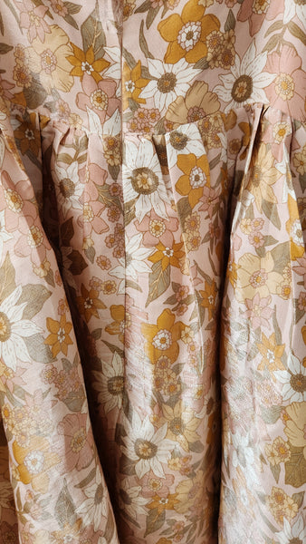 Storia Balloon Sleeve Floral Dress