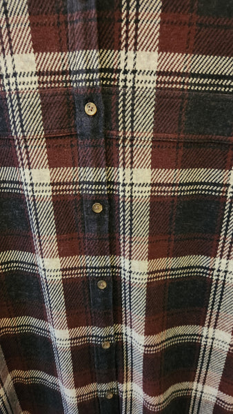 Faherty Long Sleeve Plaid Maxi Dress