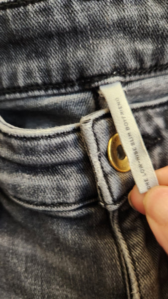 Rag and Bone Gray Denim Jeans, low rise slim boyfriend cut