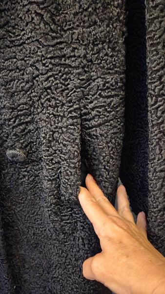 Vintage Kalman Persian Lamb Coat with Mink Collar