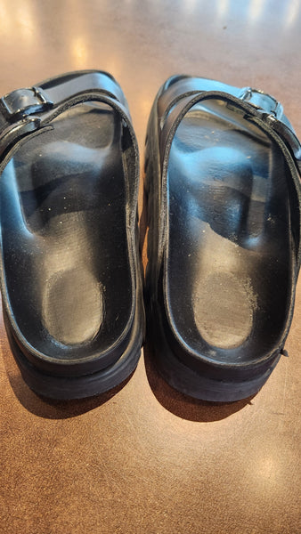 Papillio / Birkenstock Platform - black leather Sandal