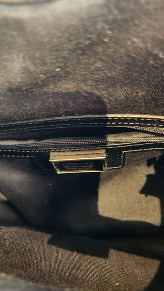 Cromia Italian Black Leather Bag