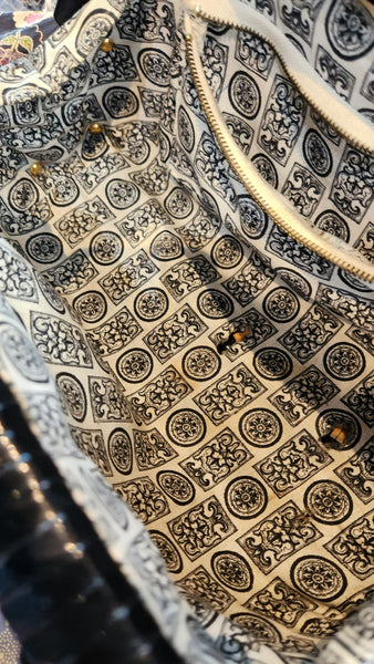 Vintage Black Wicker Purse