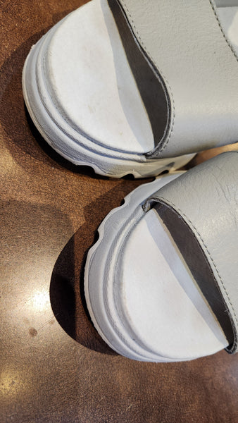 Sorel Light Gray Lug Sole Sandals