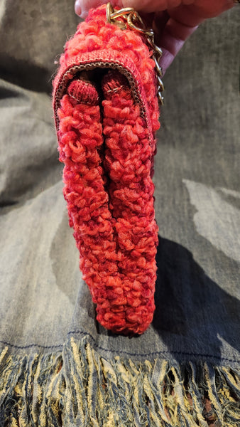 Vintage Carpet Bag Purse with Gold Chain Handle