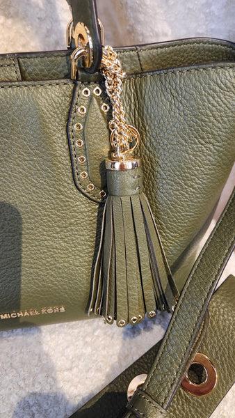 Michael Kors Olive Green Leather Purse