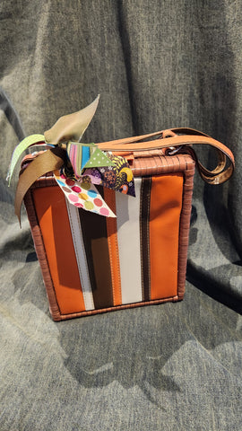 Vintage Bounty Bag with rattan framework