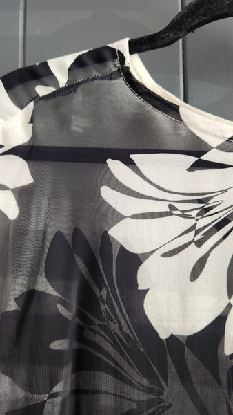 Alembika two sided  short Floral Kaftan Top