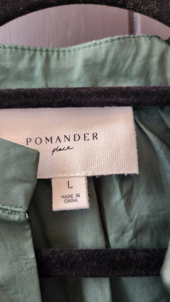 Pomander Place Emerald Green Puff Sleeve Dress