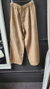 Eskandar Tan Linen Pants