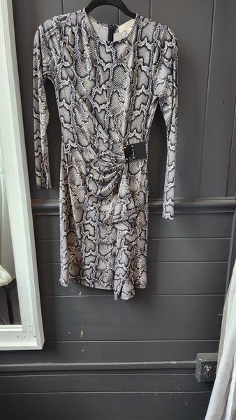 Michael Kors Snake Print Midi Dress