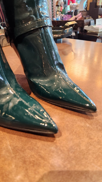 Jimmy Choo Green Patent Leather boots