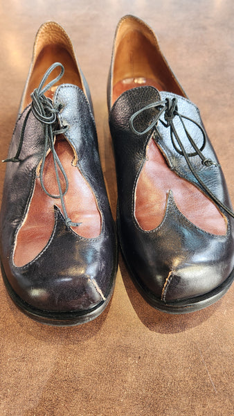 Cydwoq Two Tone Black and Brown Leather Shoes