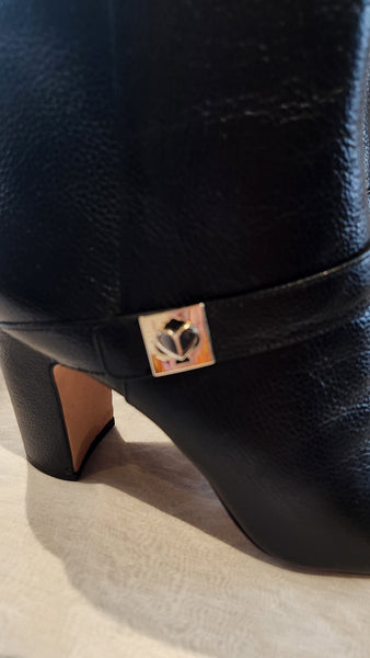 Kate Spade New York Thatcher Black Leather Bootie