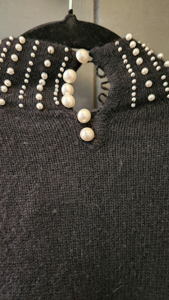 Vintage Marisa Christina Wool Blend Black Sweater