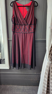Connected Sleeveless Black Chiffon Dress