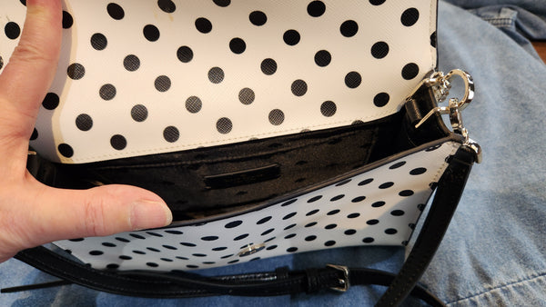 Kate Spade Black and White Polka Dot Cross Body Purse