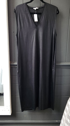 Helmet Lang Sleeveless Black cotton Dress