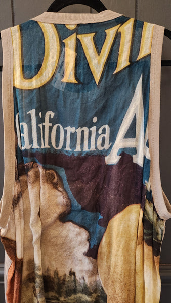 Rundholz Sleeveless Dress w/Vintage Cali Ad Graphics
