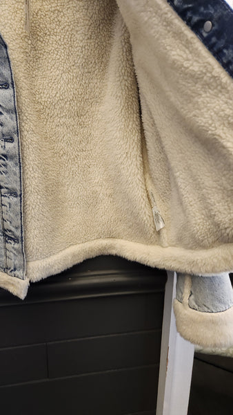 Johnathon Simkhai Fleeced Lined Denim Jacket