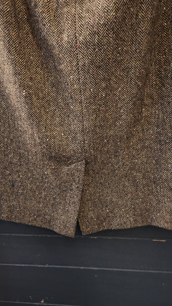 Pendleton Brown Wool Herringbone Skirt