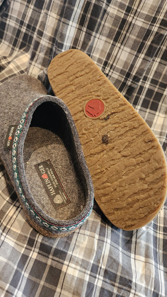 Haflinger Grey Wool Clog