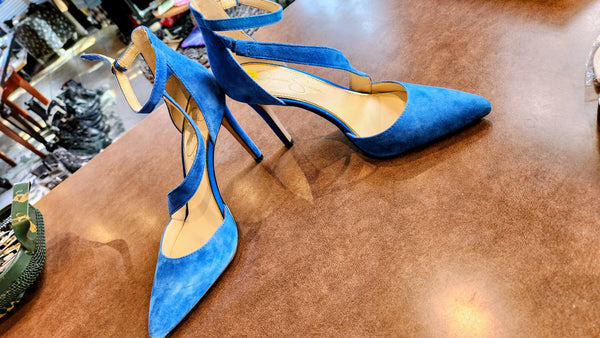 Jessica Simpson Blue Suede Heels