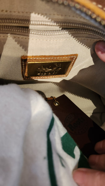 Roots Saddlebag Purse in Light Brown Leather