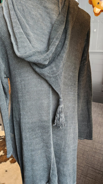 Grizas Linen and Cotton Hoodie Cardigan