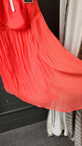 J Crew Coral Faux Wrap Dress