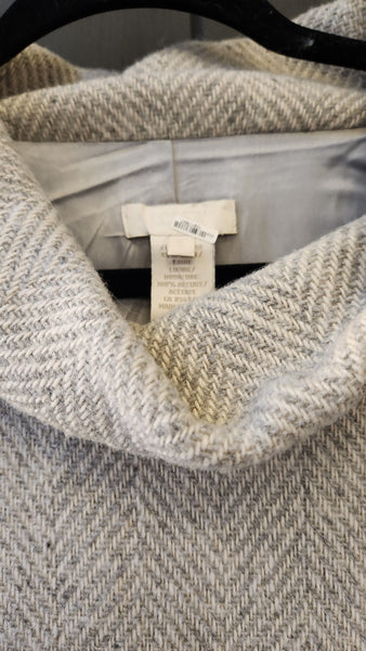 J Crew Wool Herringbone Poncho