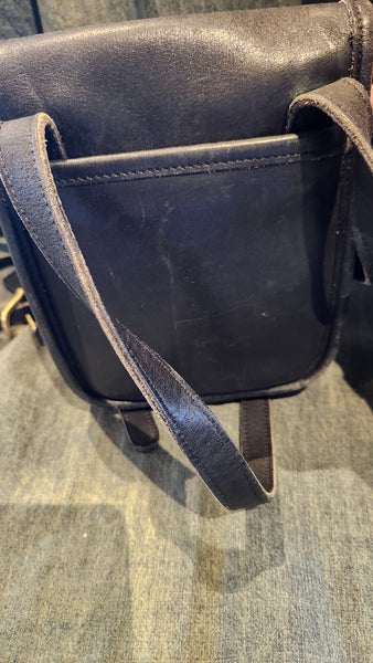 Vintage Coach Black Leather Crossbody