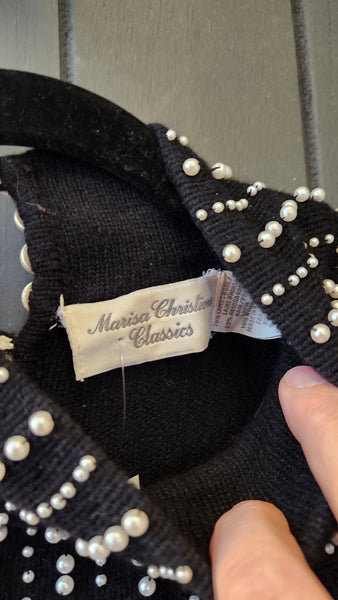 Vintage Marisa Christina Wool Blend Black Sweater