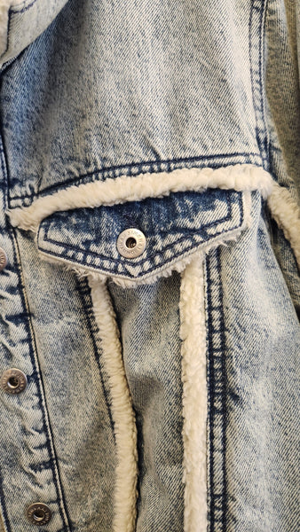 Johnathon Simkhai Fleeced Lined Denim Jacket