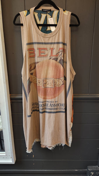 Rundholz Sleeveless Dress w/Vintage Cali Ad Graphics