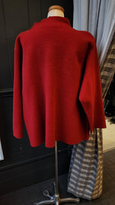 Eileen Fisher Red Wool Coat