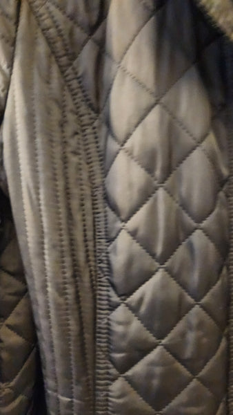 Laundry Quilted Black Jacket with Removeable Hood