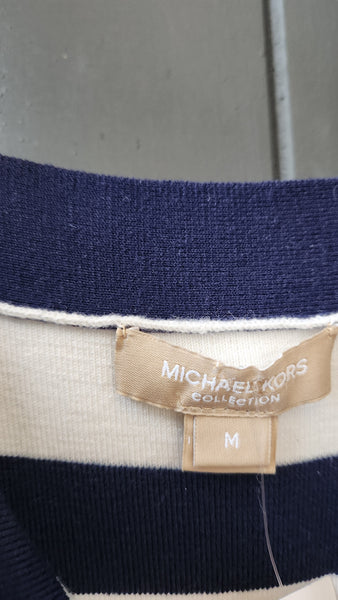 Michael Kors Knit Navy and White Stripe Knit Dress